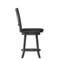 Merrick Lane Sora 24" Classic Wooden Crossback Swivel Counter Height Pub Stool with Upholstered Padded Seat and Integrated Footrest